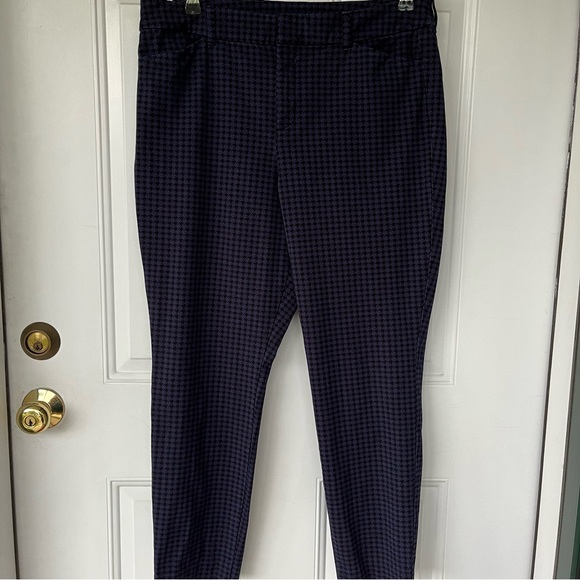 Old Navy Pants - •Old Navy• Houndstooth Navy/Black Pixie High Rise Pants - Size 14